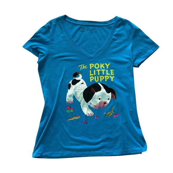 Women’s Poky Little Puppy V-Neck Tee - Picture 1 of 3